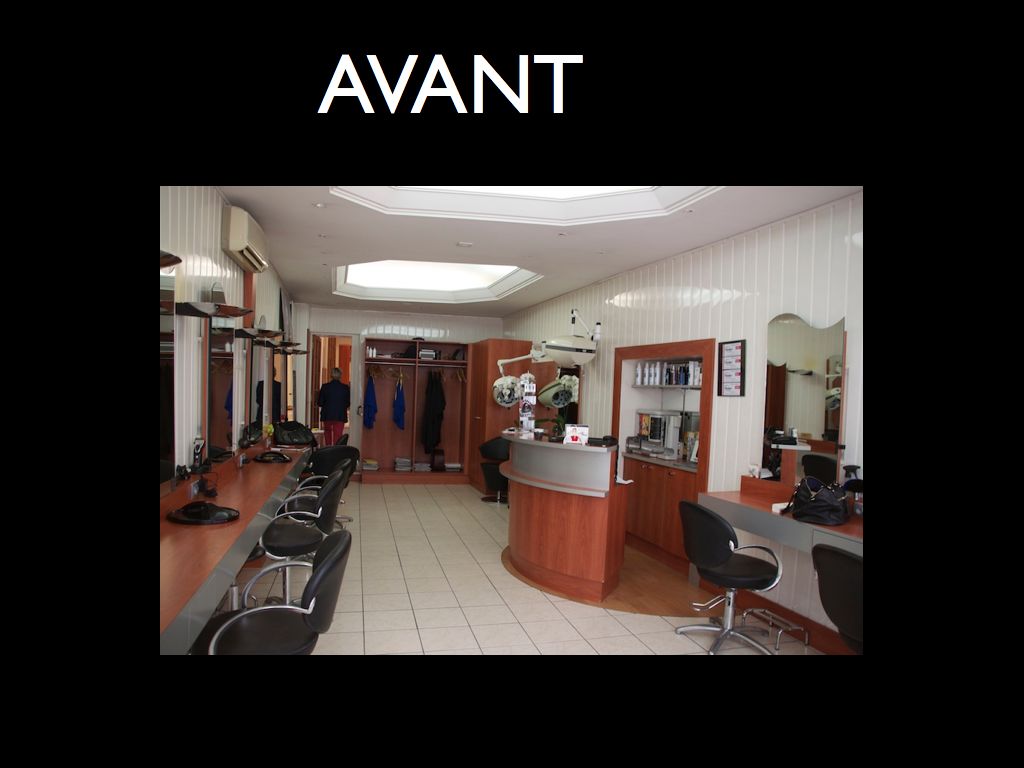 Salon de coiffure chic et moderne/ avant