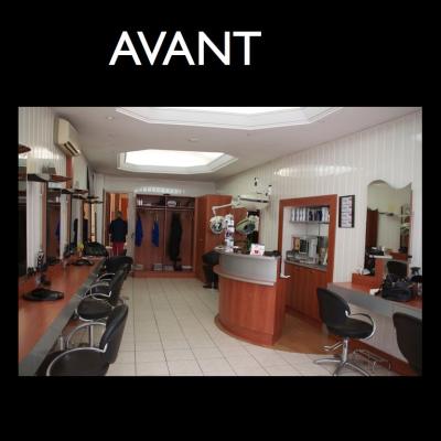 Salon de coiffure chic et moderne/ avant