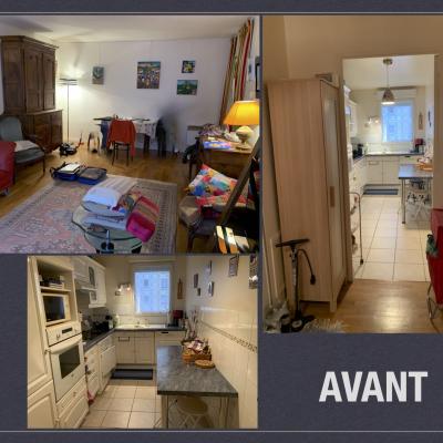 Avant montrouge sejour cuisine