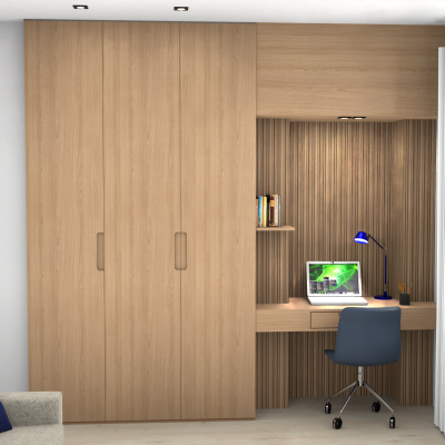 Bureau sur mesure bois clair fre se 