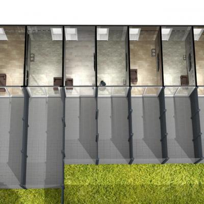 Aménagement intérieur et extérieur. Chambre pour chiens et chats