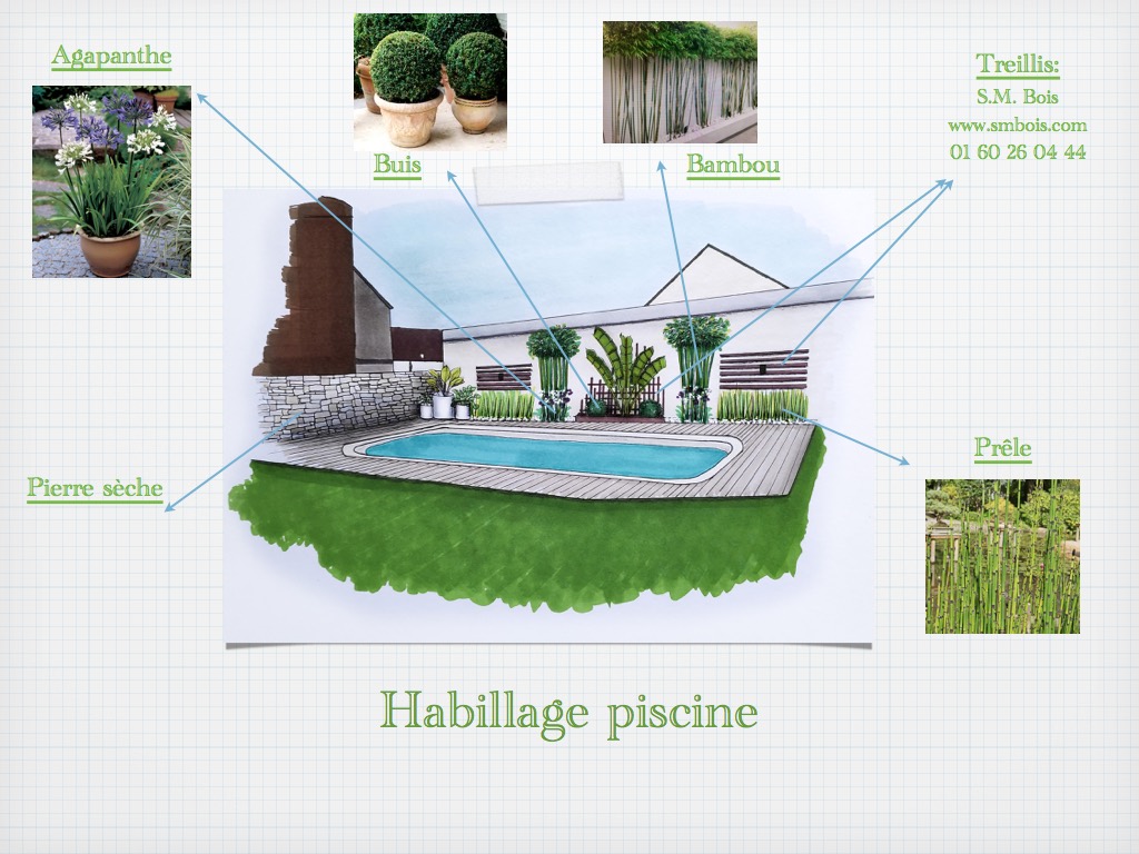 Détail jardin habillage piscine.001