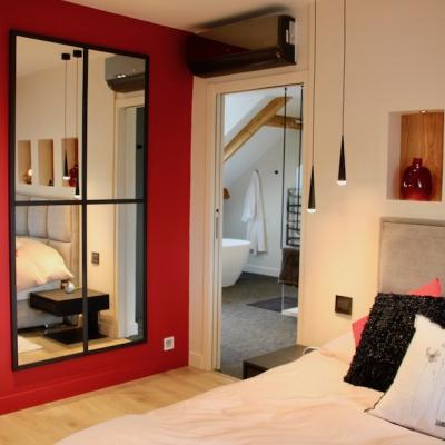 Modernisation d'une maison avec cuisine ilot et verriere