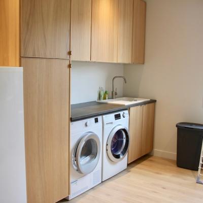 Modernisation d'une maison avec cuisine ilot et verriere