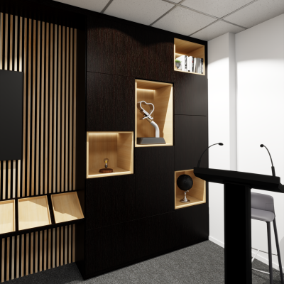 Meuble sur mesure avec tasseau bois