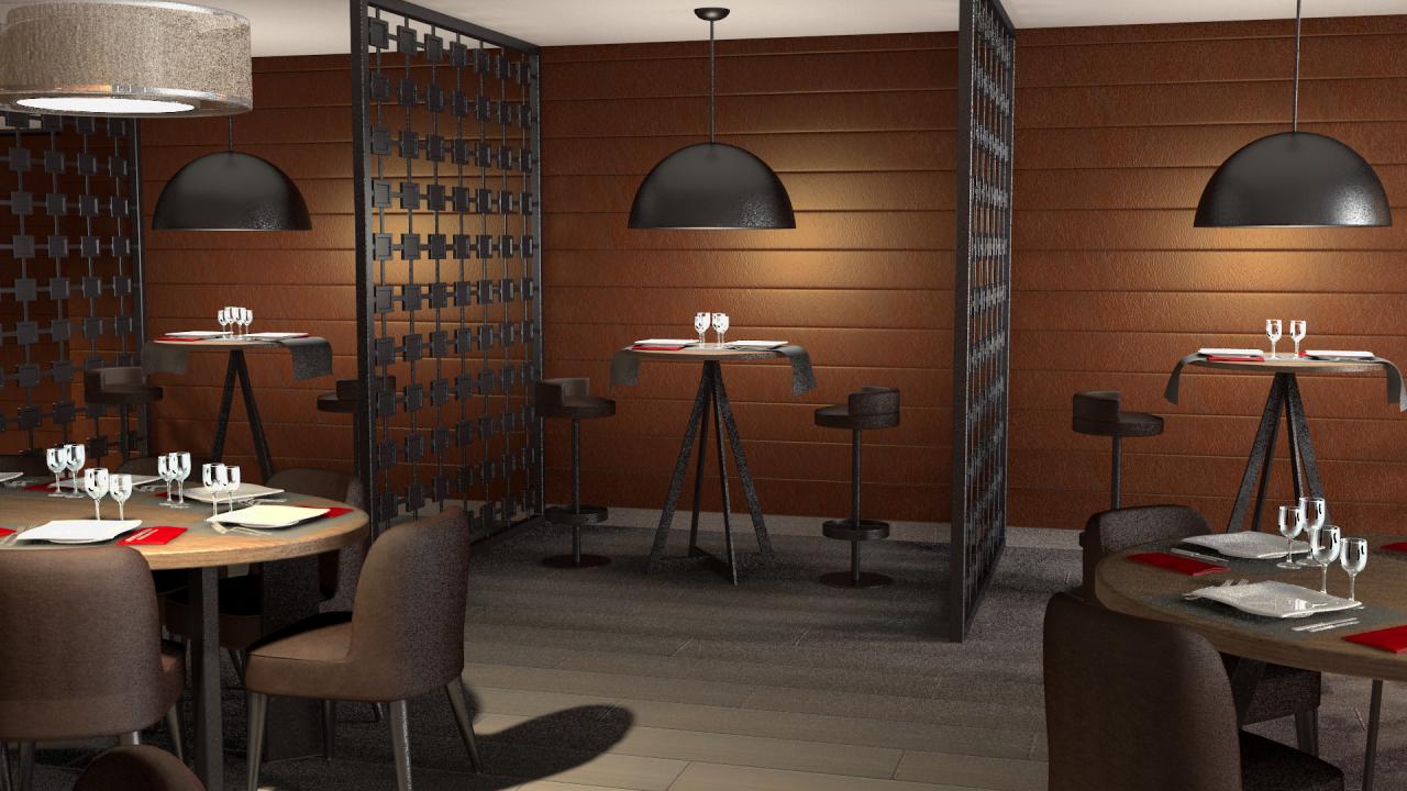 Aménagement de restaurant contemporain et design