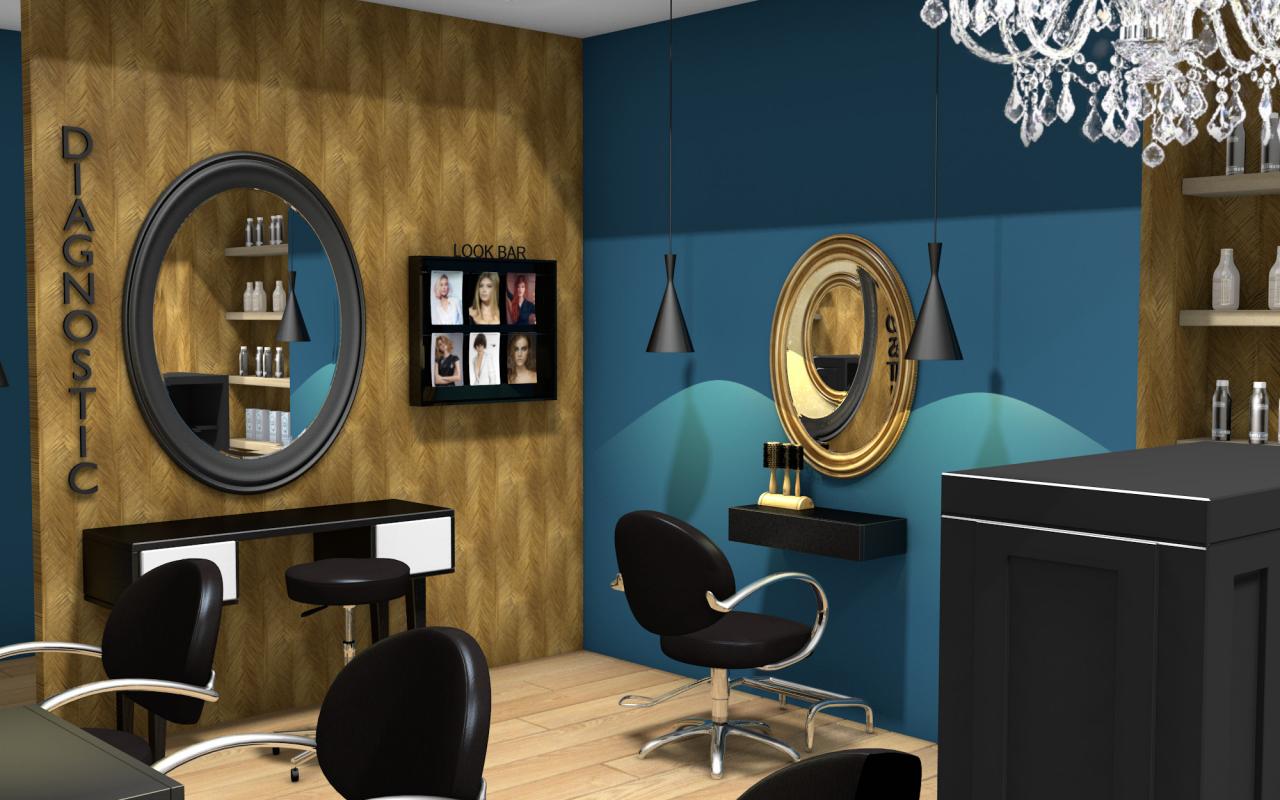 Salon de coiffure chic et moderne