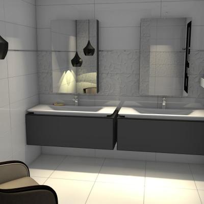 Salle de bains avec douche à l'italienne