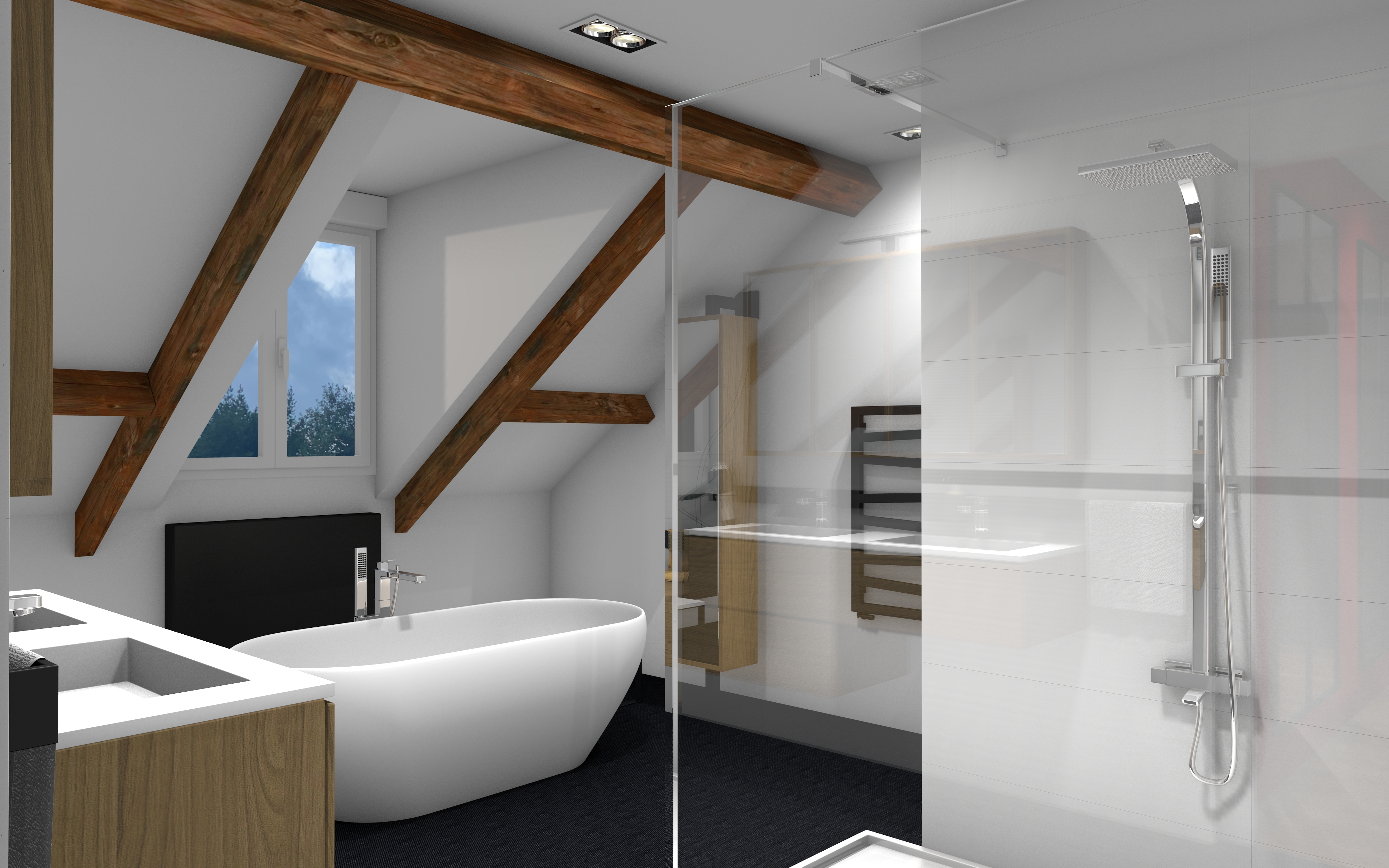 3D Transforamation entres, séjour, cuisine, chambre et salle de bains 