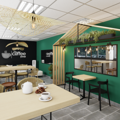 Cabane pour espace lounge