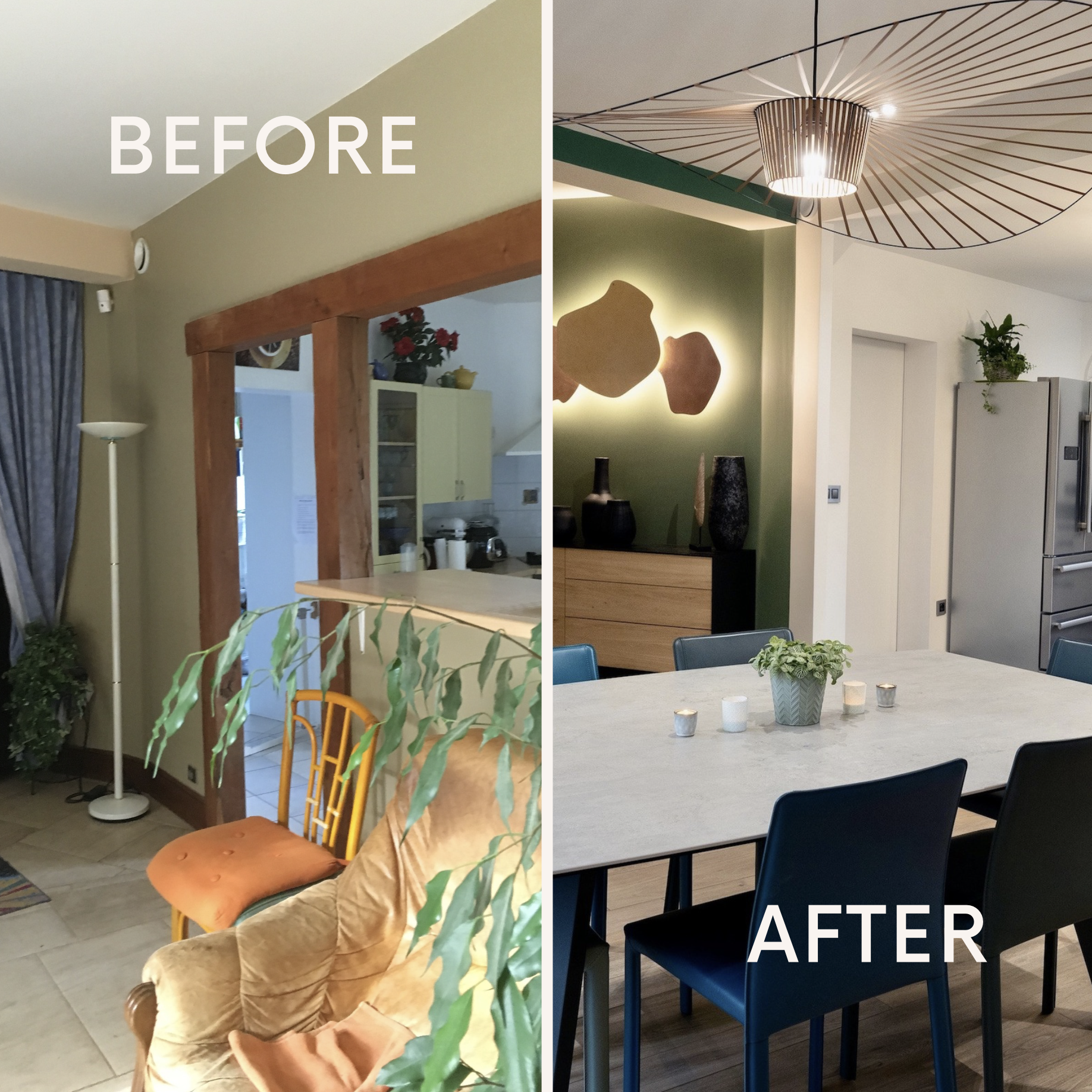 Architecte interieur chaumes 77 avant apre s salle a manger moderne