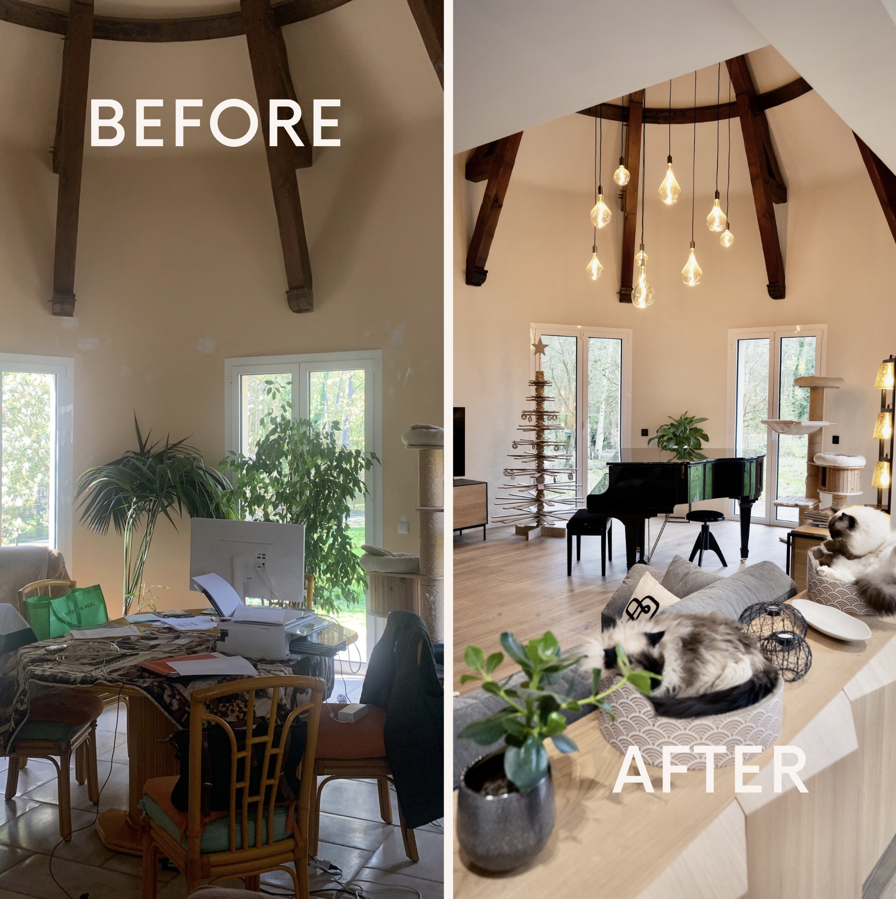 Architecte interieur chaumes 77 avant apre s salle a manger pioano a queue