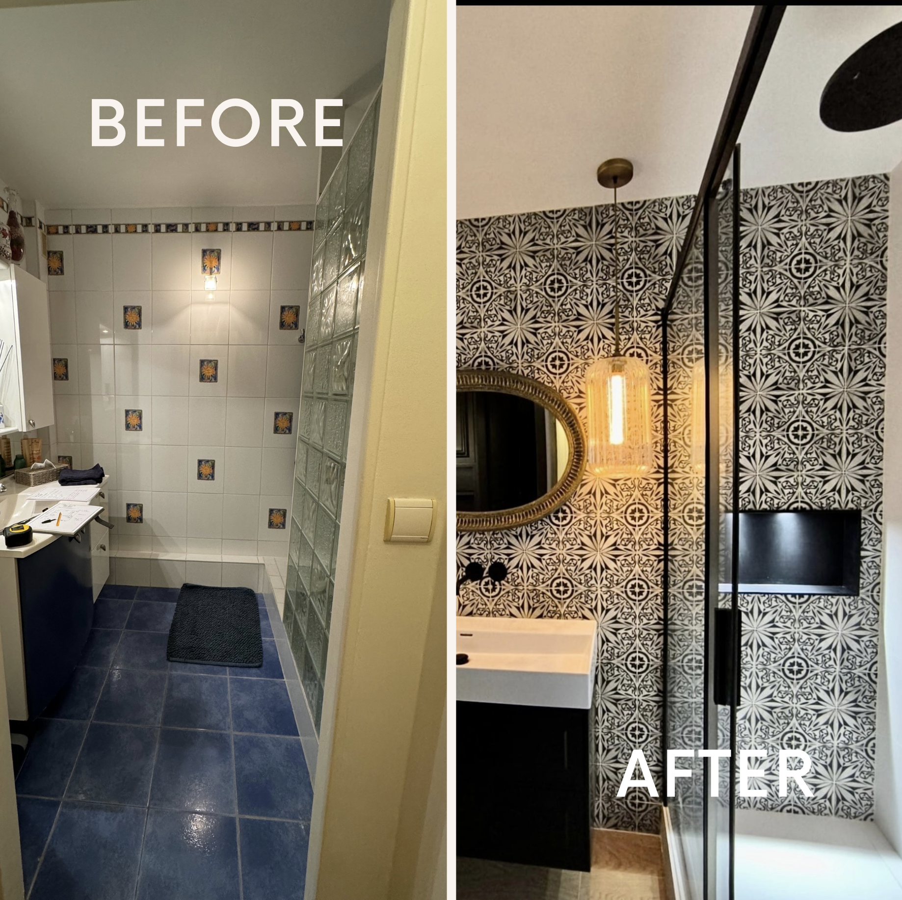 Architecte interieur paris 75019 avant apre s salle de douche