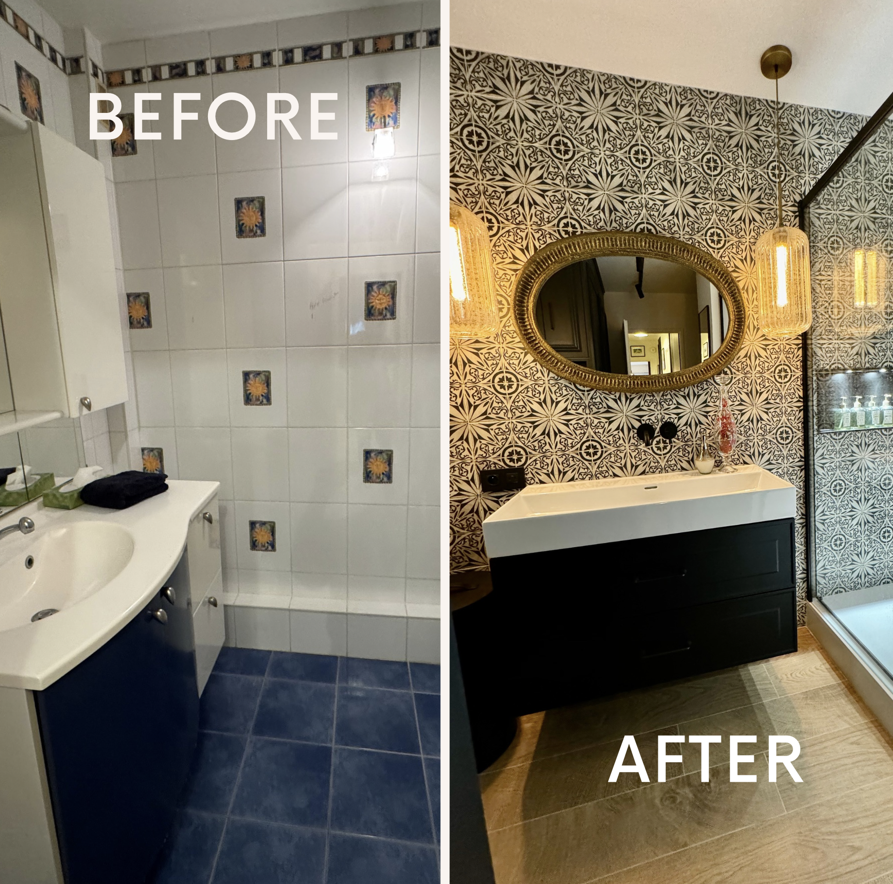 Architecte interieur paris 75019 avant apre s salle de douche avant apre s