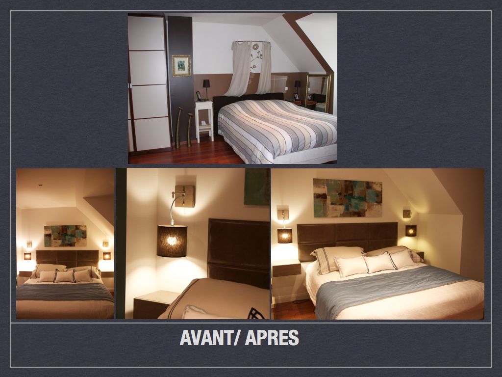 Avant après chambre moderne