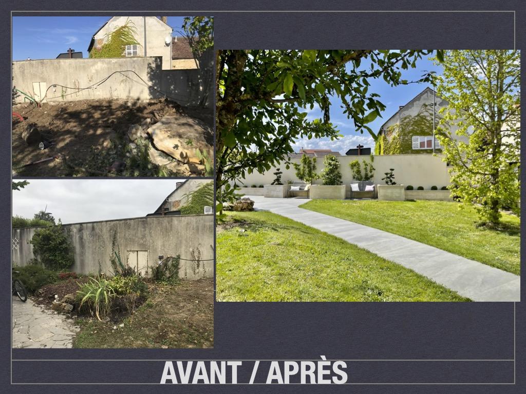 Avant apres jardin terrasse